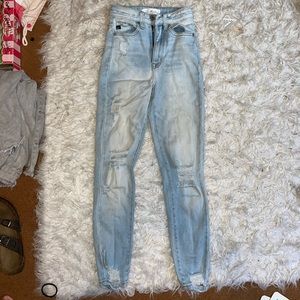 Skinny ripped jeans